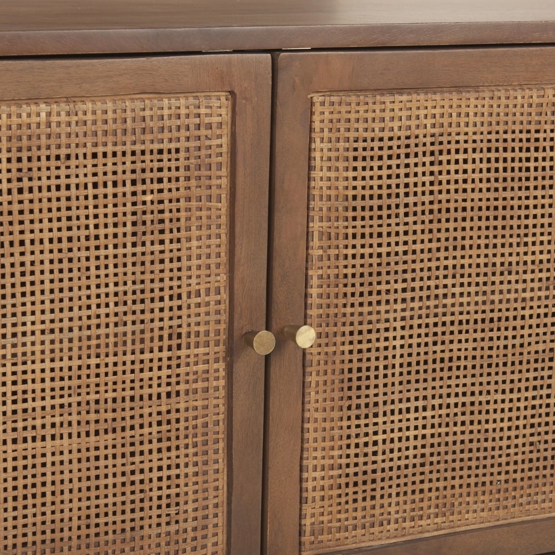 Bologna Rattan Kapaklı Ahşap Konsol