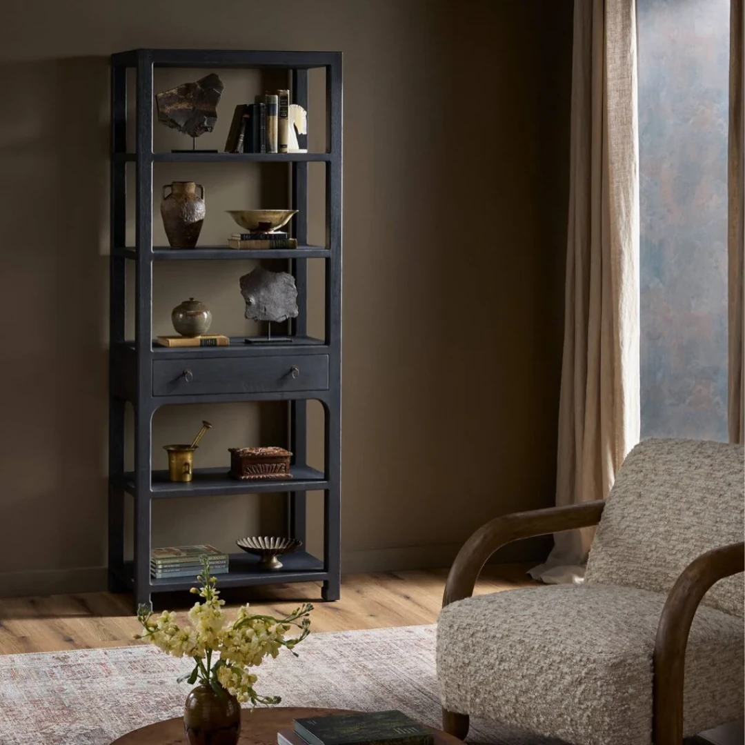 Hebron Çekmeceli Ahşap Kitaplık