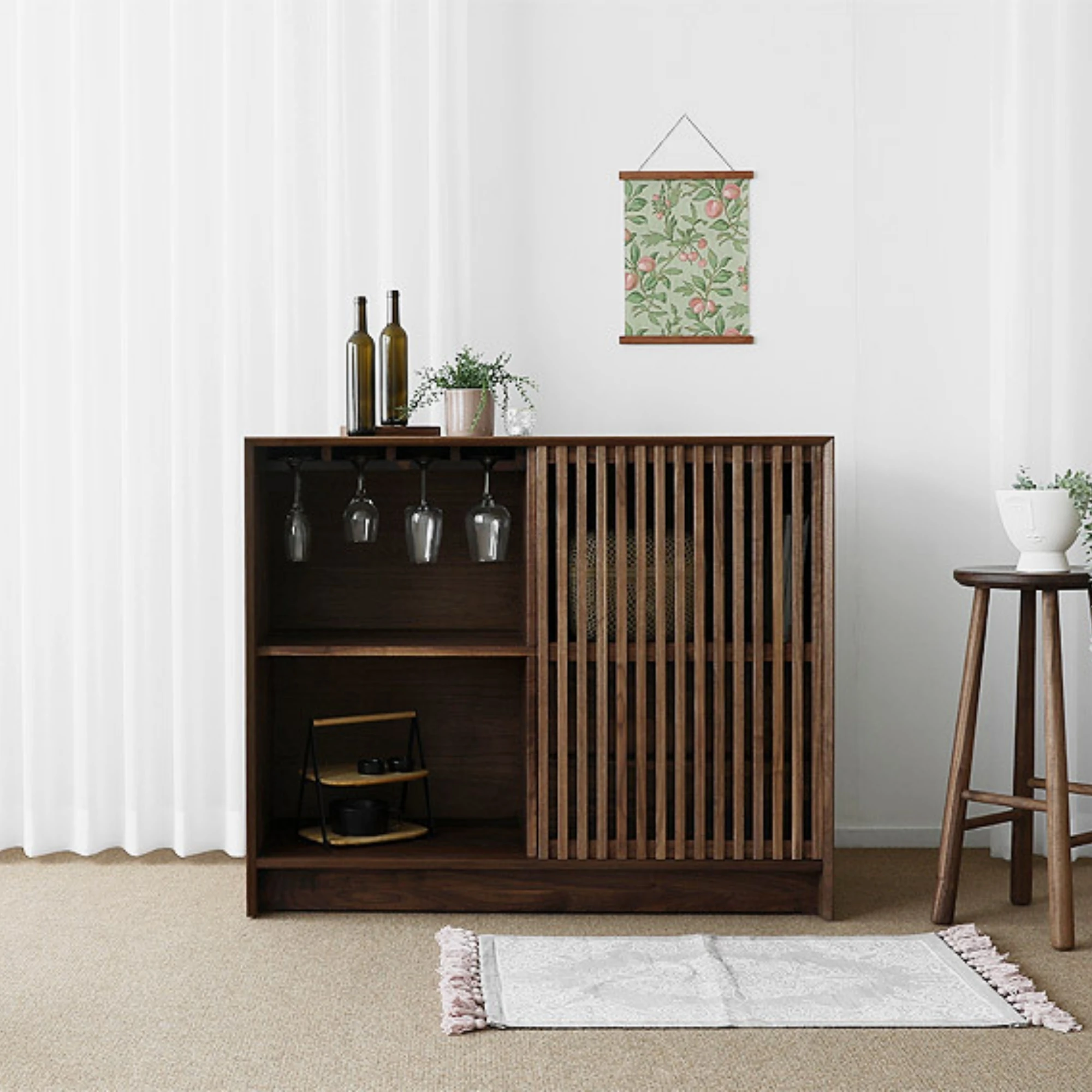 Row Dekoratif Ahşap Şaraplık