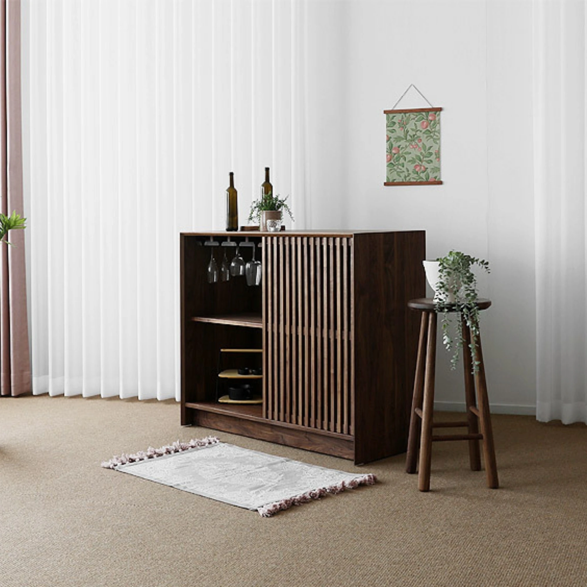 Row Dekoratif Ahşap Şaraplık