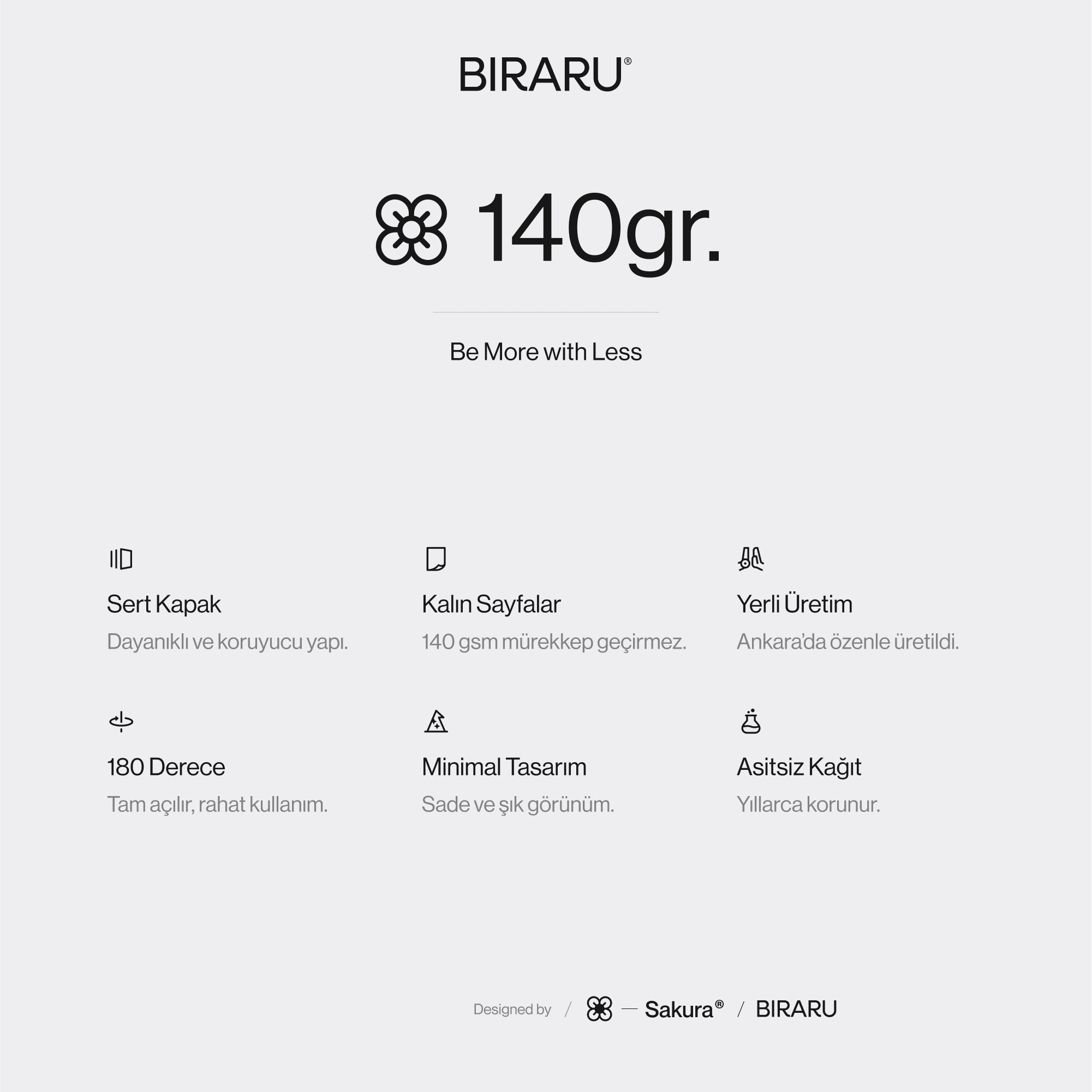 Tarihsiz Ajanda 12 Aylık Koyu Gri 140 gr