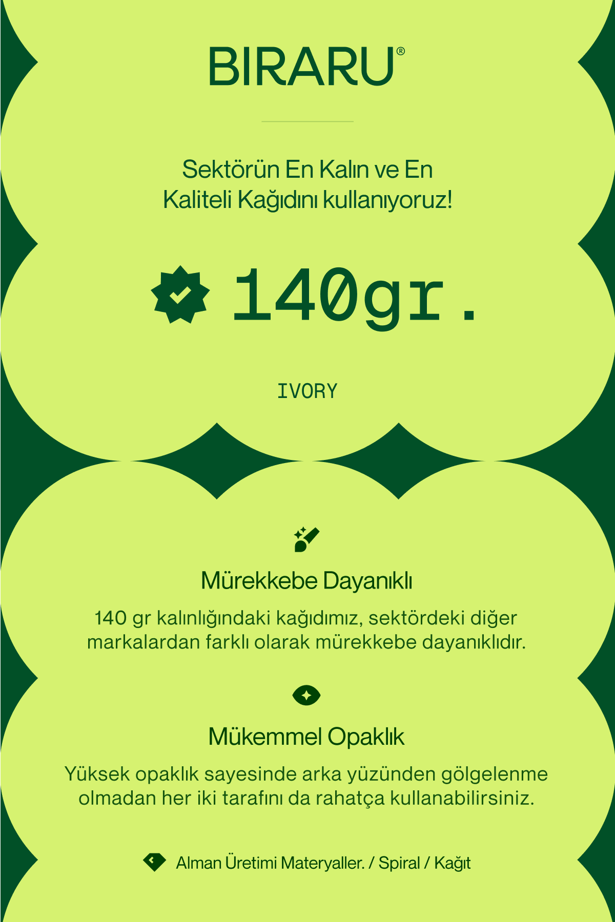 Lime Yeşil Tarihsiz Ajanda 12 Aylık