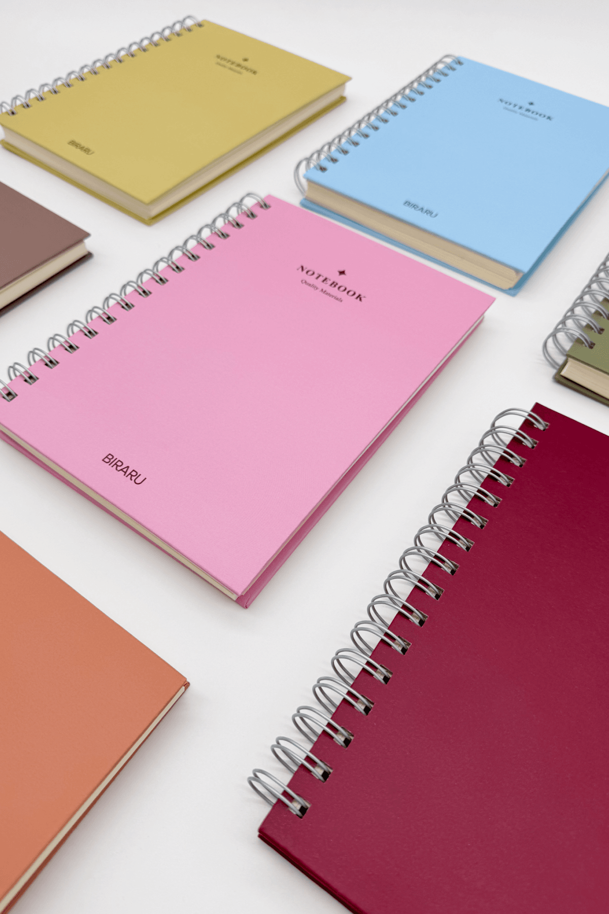 Biraru Gül Pembe Çizgili & Noktalı Defter