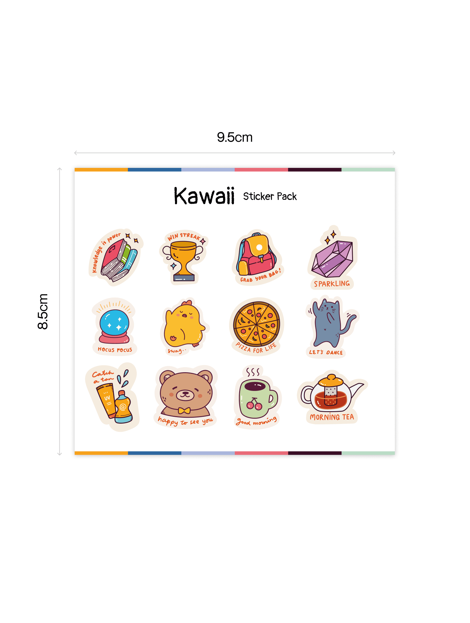 Kawaii Sticker Set 3x