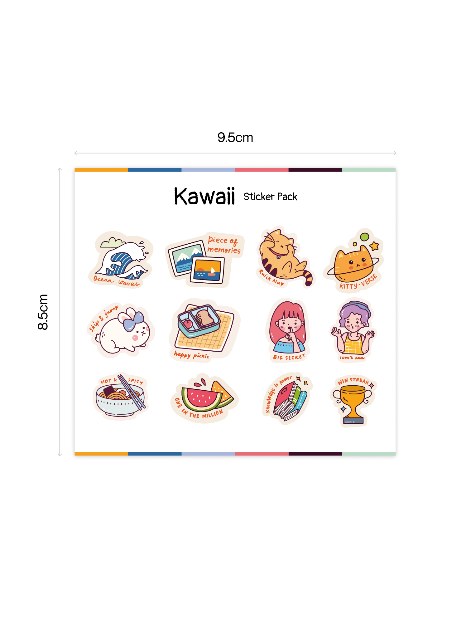 Kawaii Sticker Set 3x