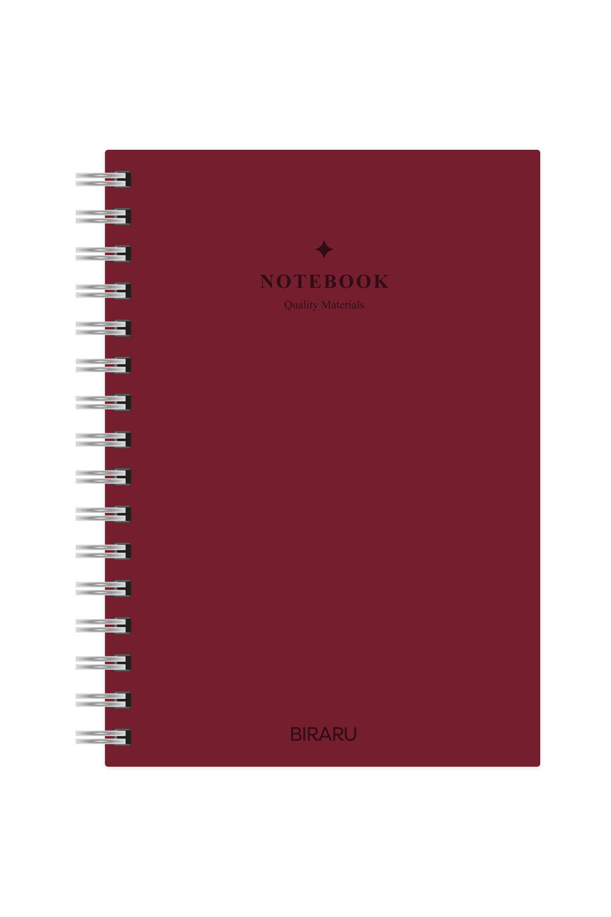 Biraru Bordo Çizgili & Noktalı Defter