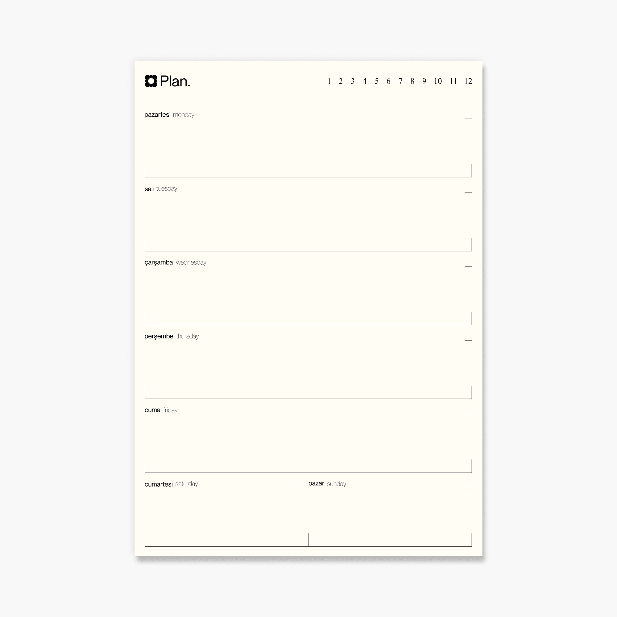 Sora Haftalık Notepad
