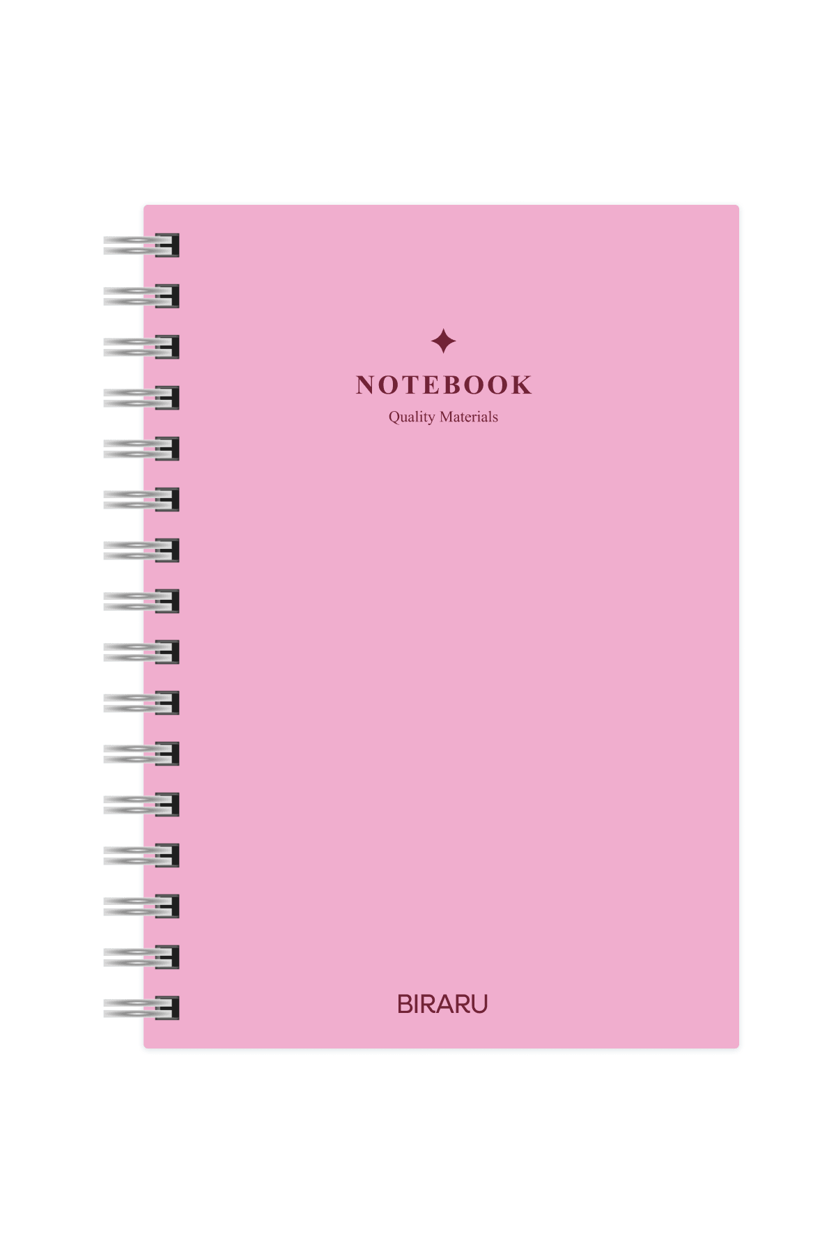 Biraru Gül Pembe Çizgili & Noktalı Defter