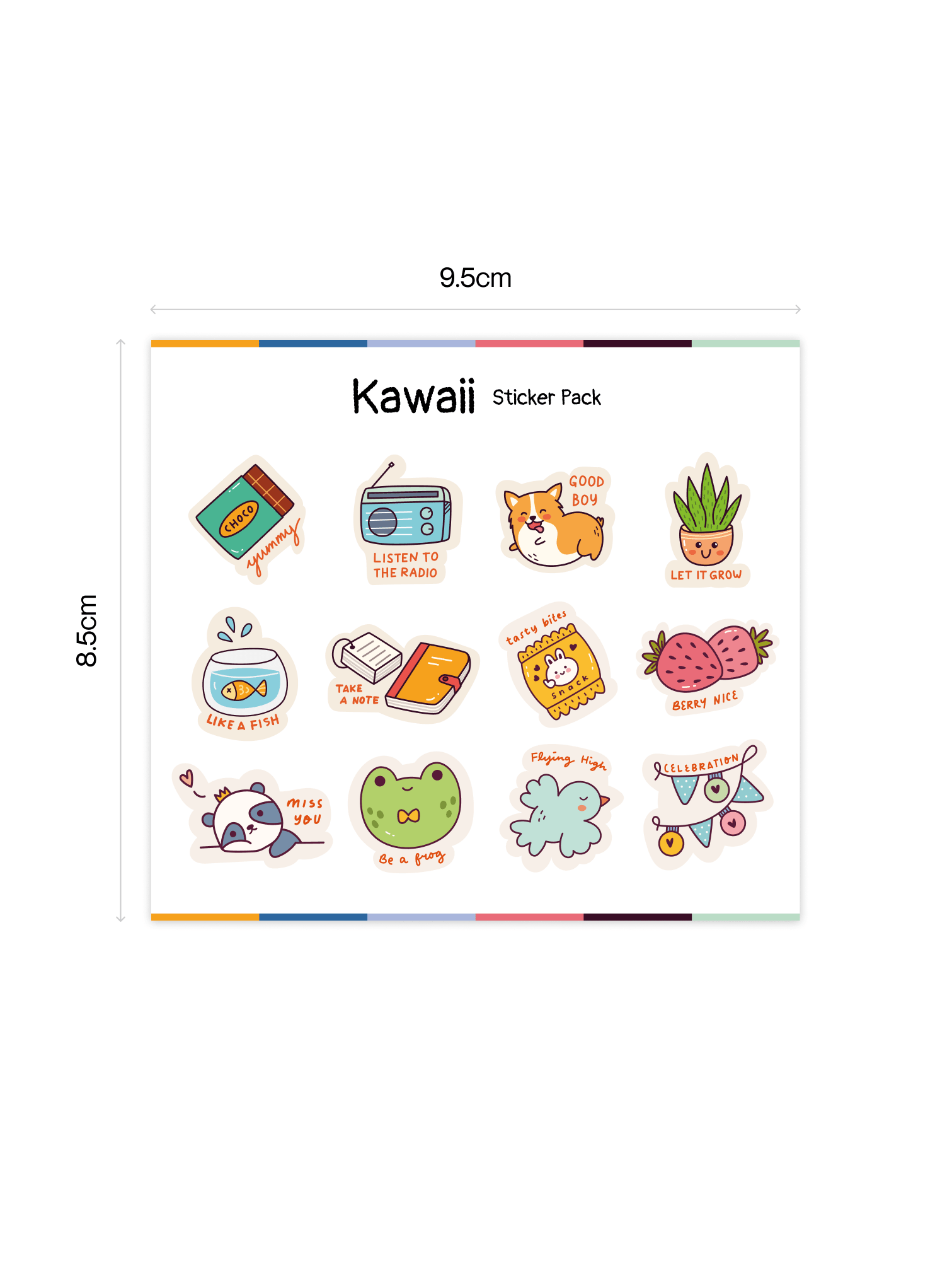 Kawaii Sticker Set 3x