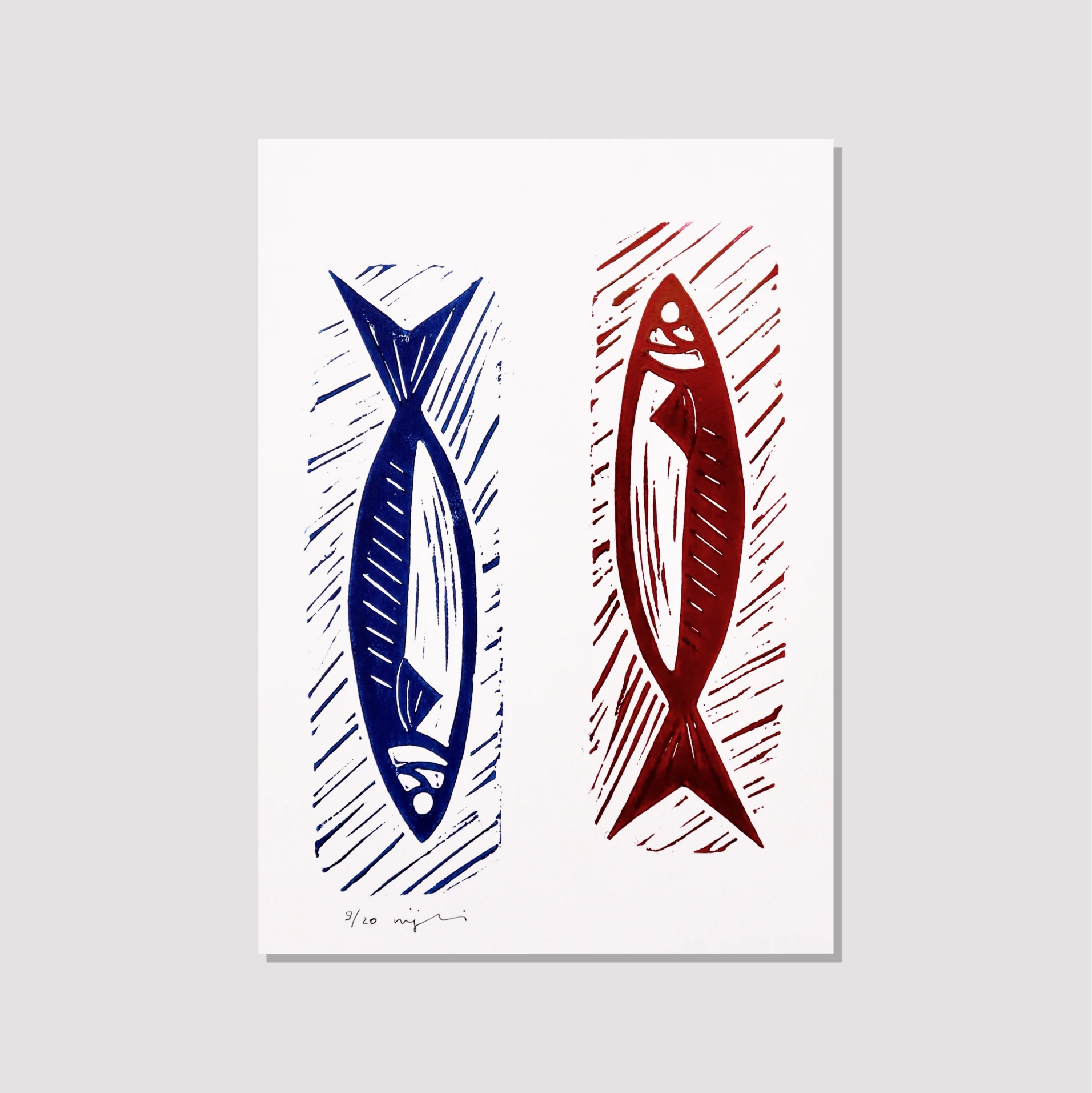 Uşaklar // Linol Baskı