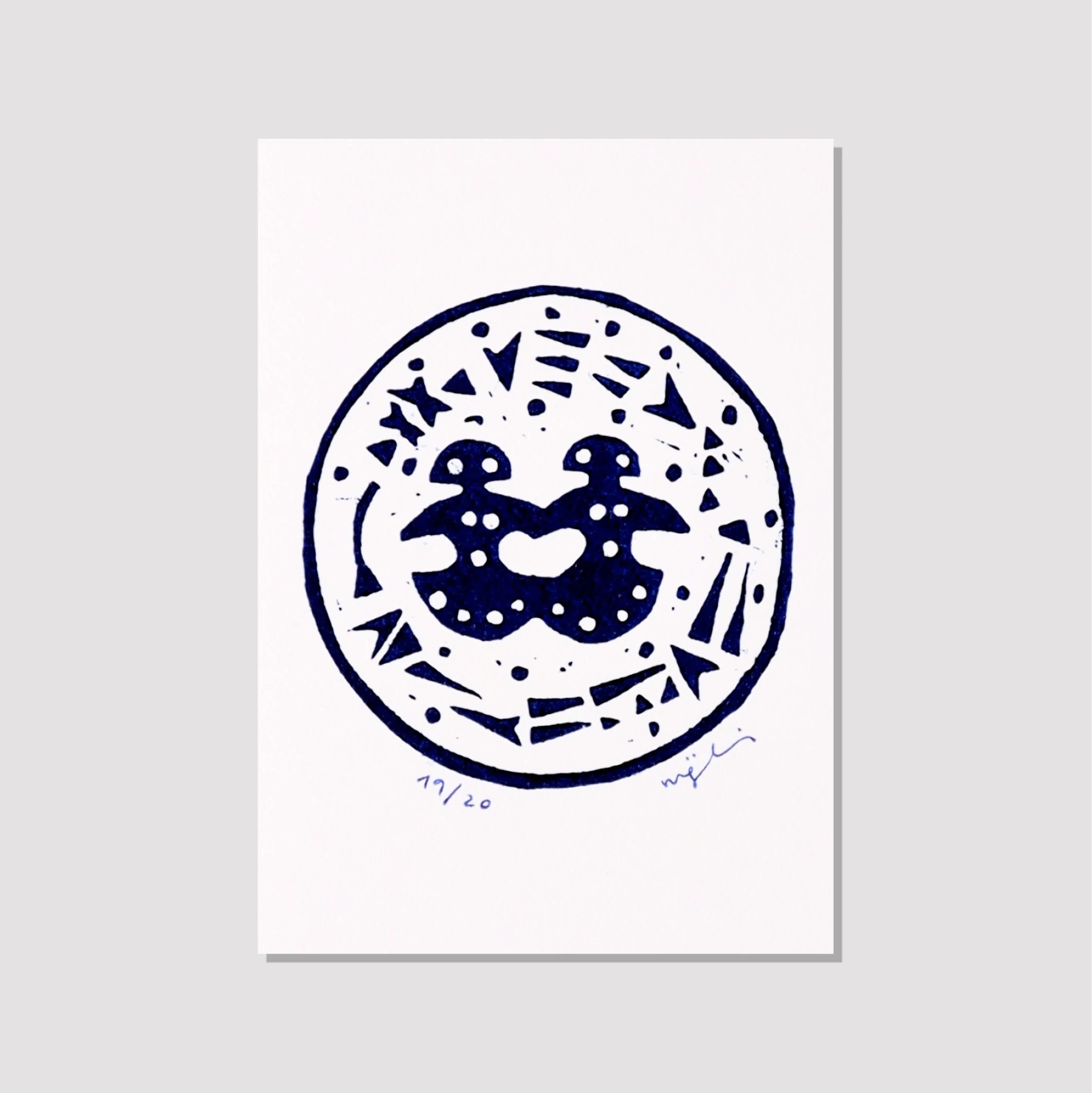 İkiz İdol // Linol Baskı