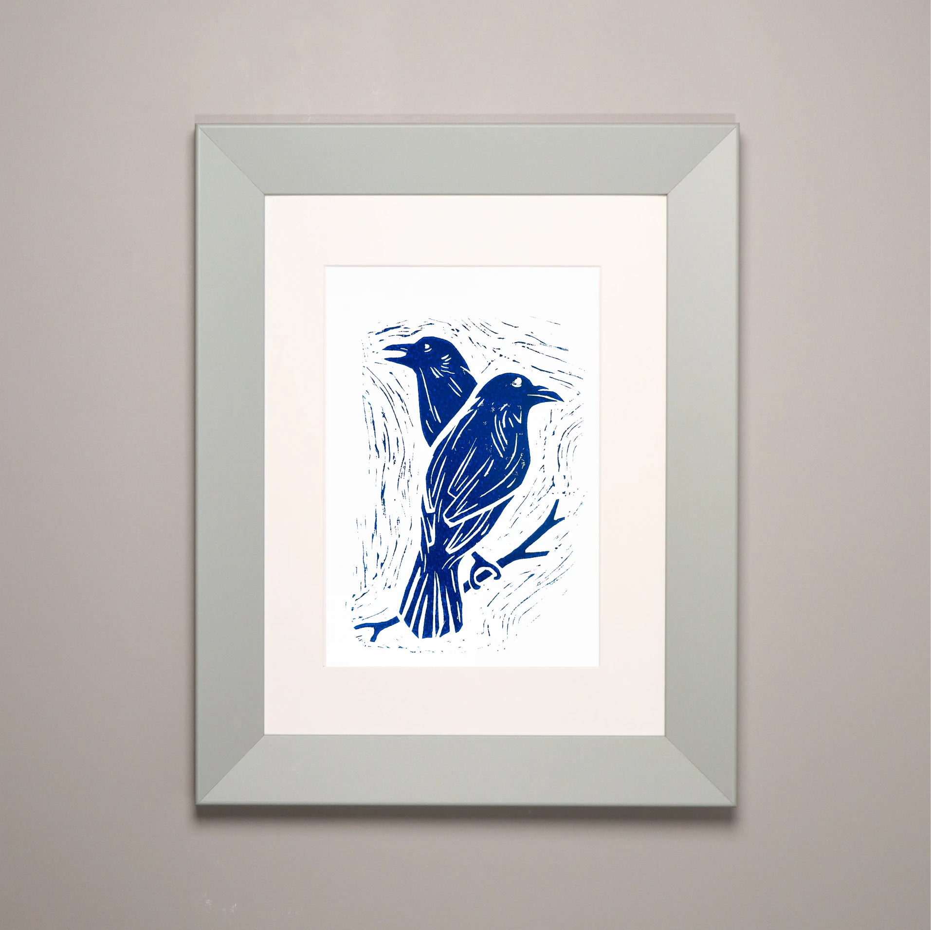 Kuzgunlar // Linol Baskı