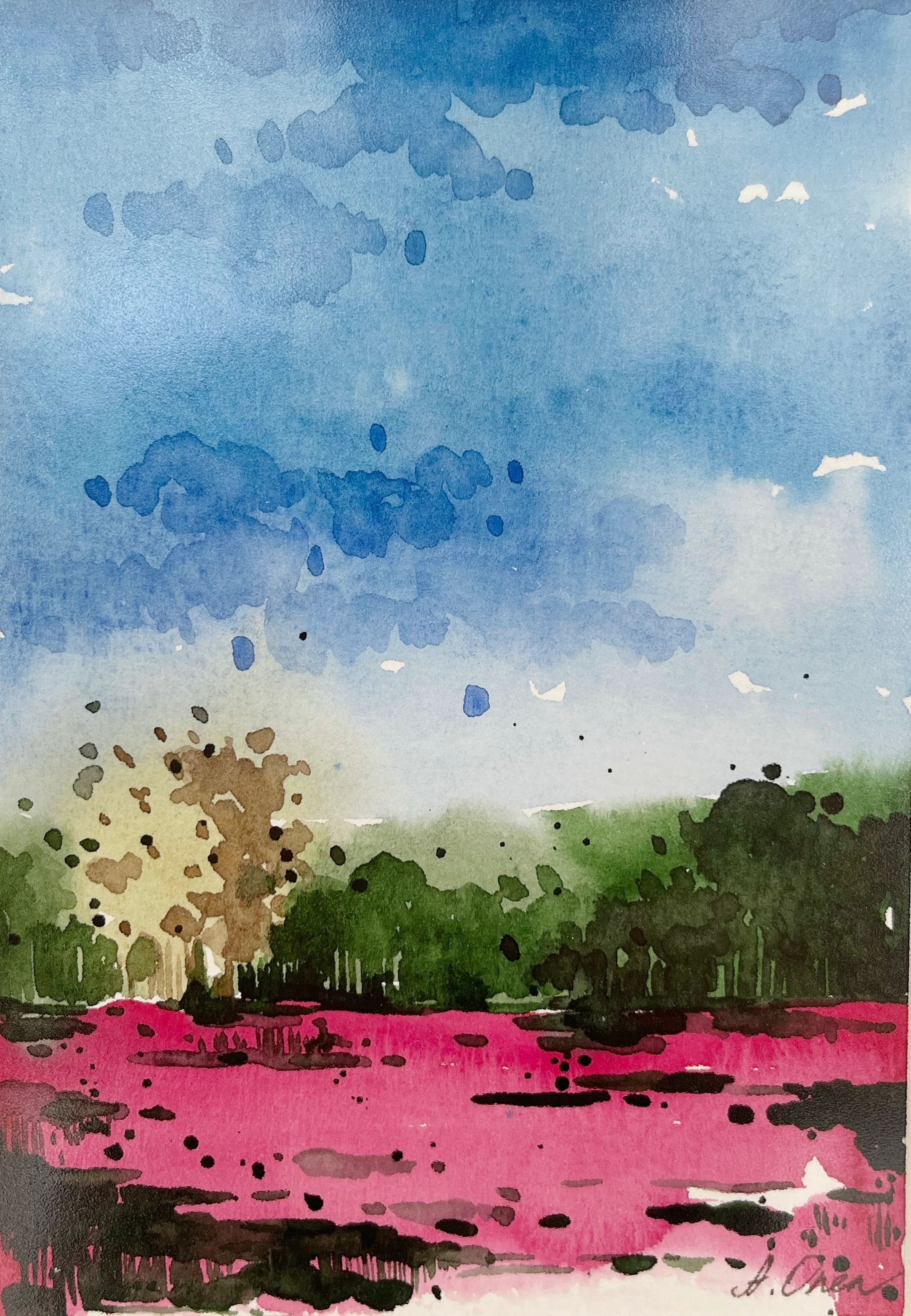 soyut suluboya _s17 // Anna Önen