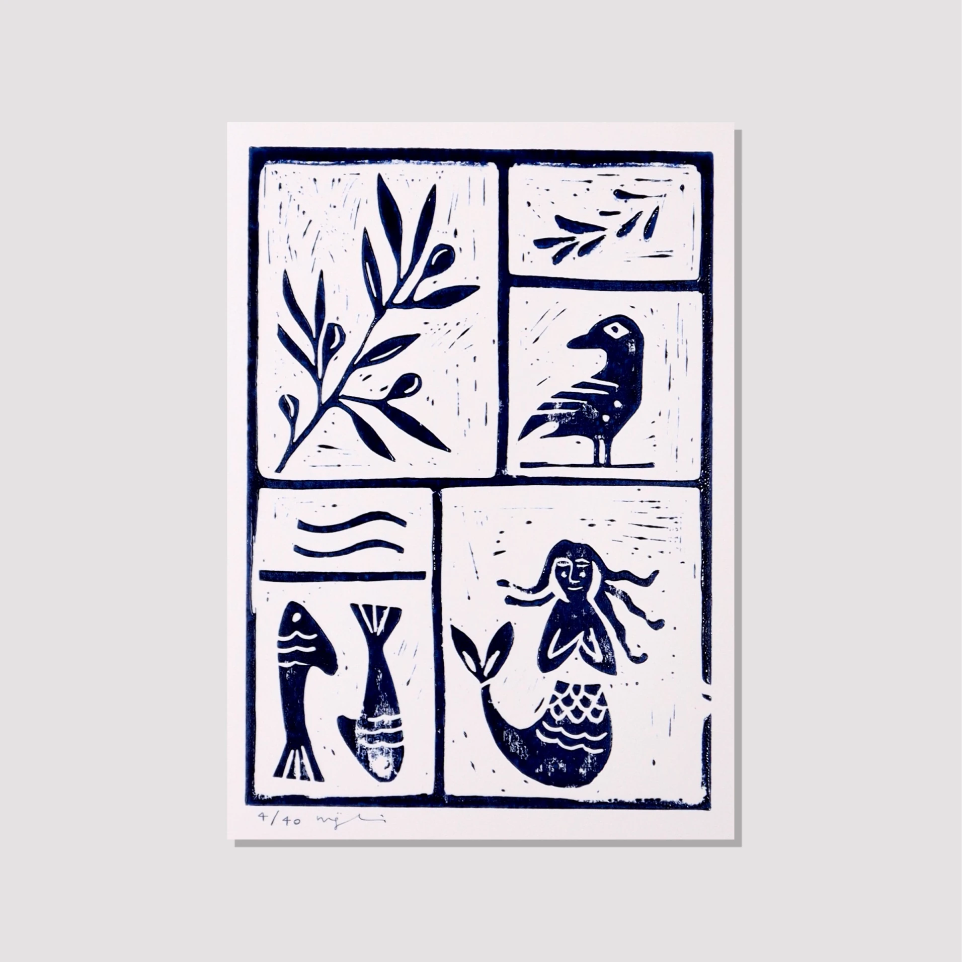 Balık Etli // Linol Baskı