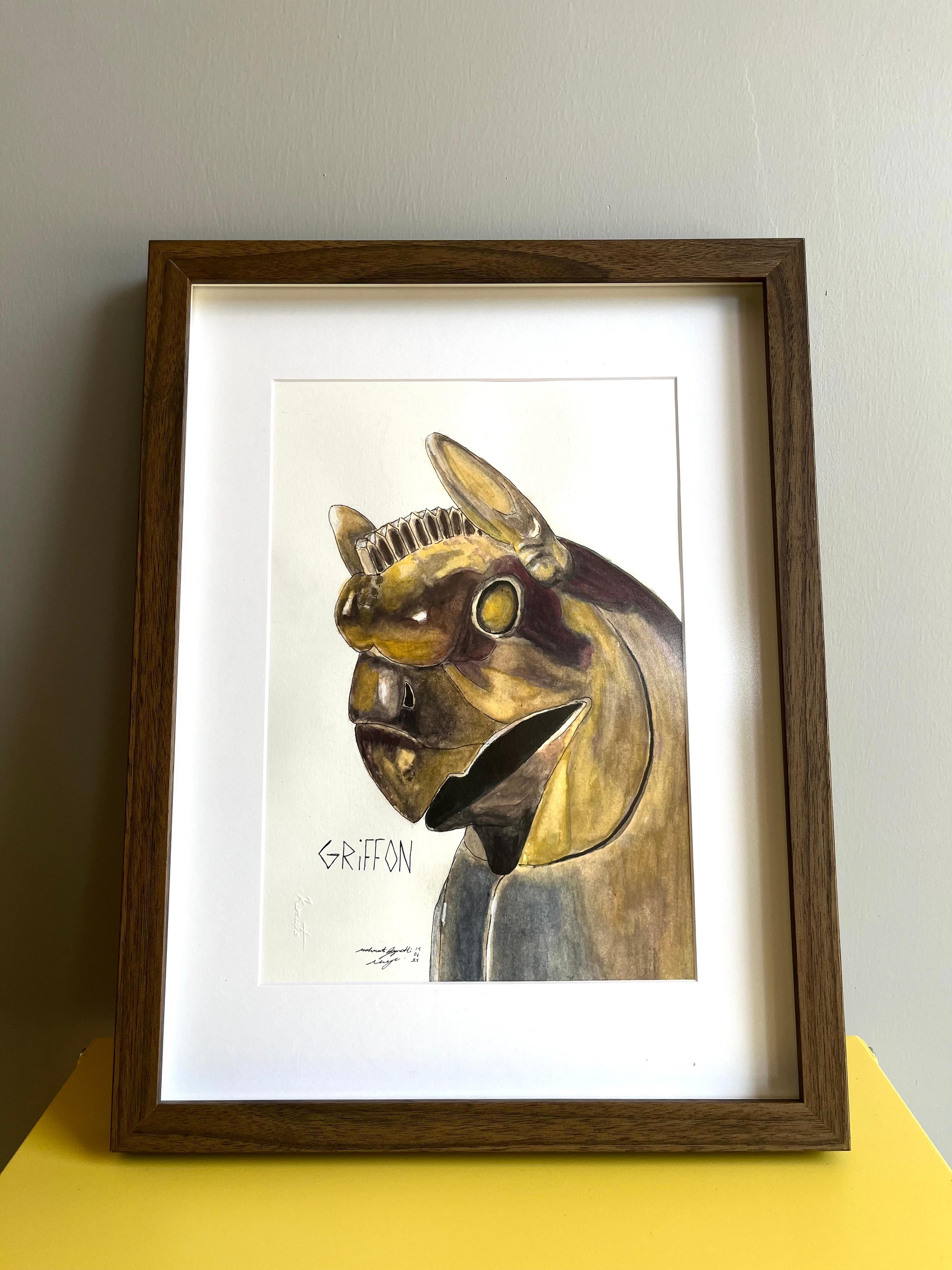 Griffon // Çerçeveli Suluboya
