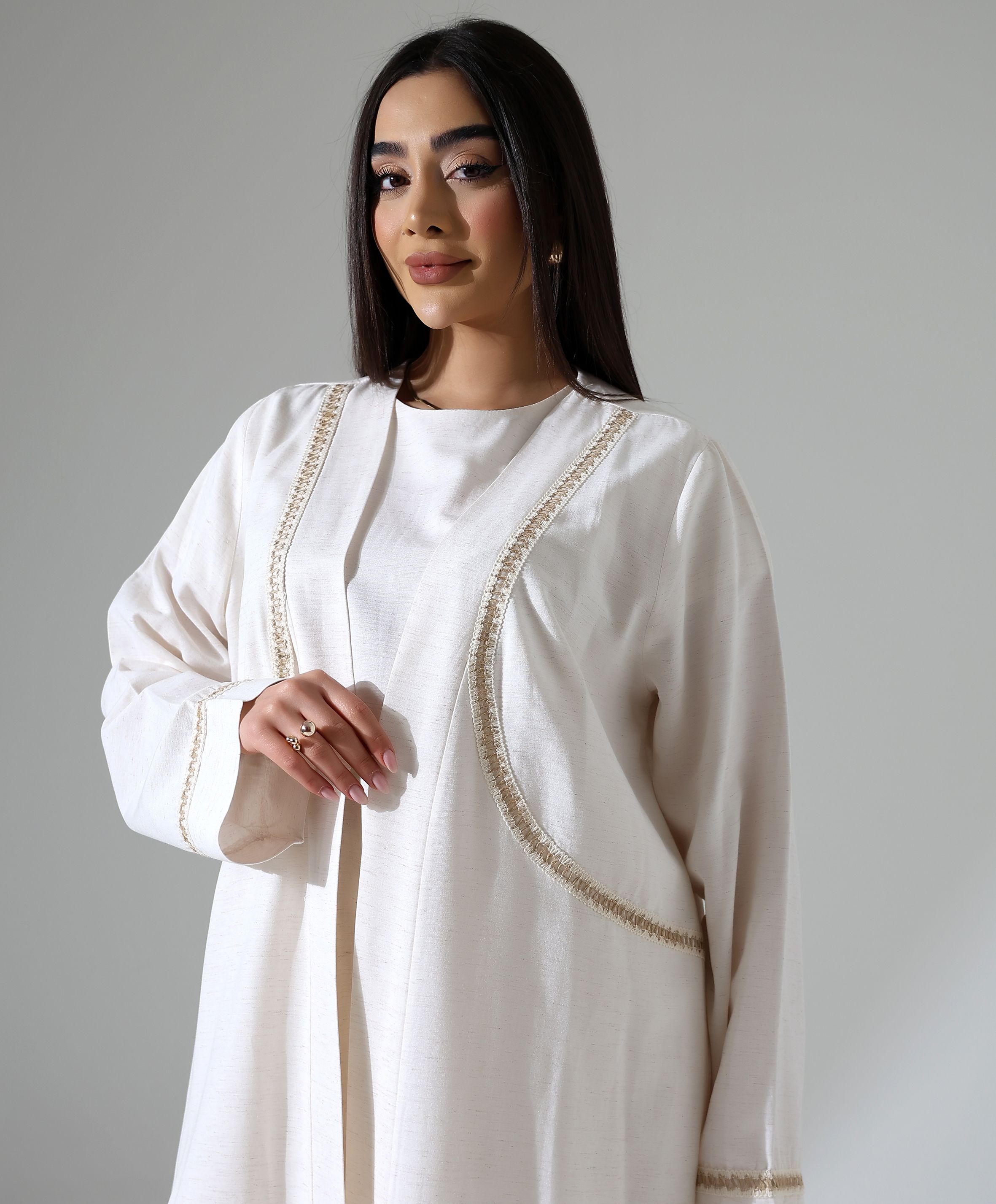 Keten Üçlü Kimono Takım
