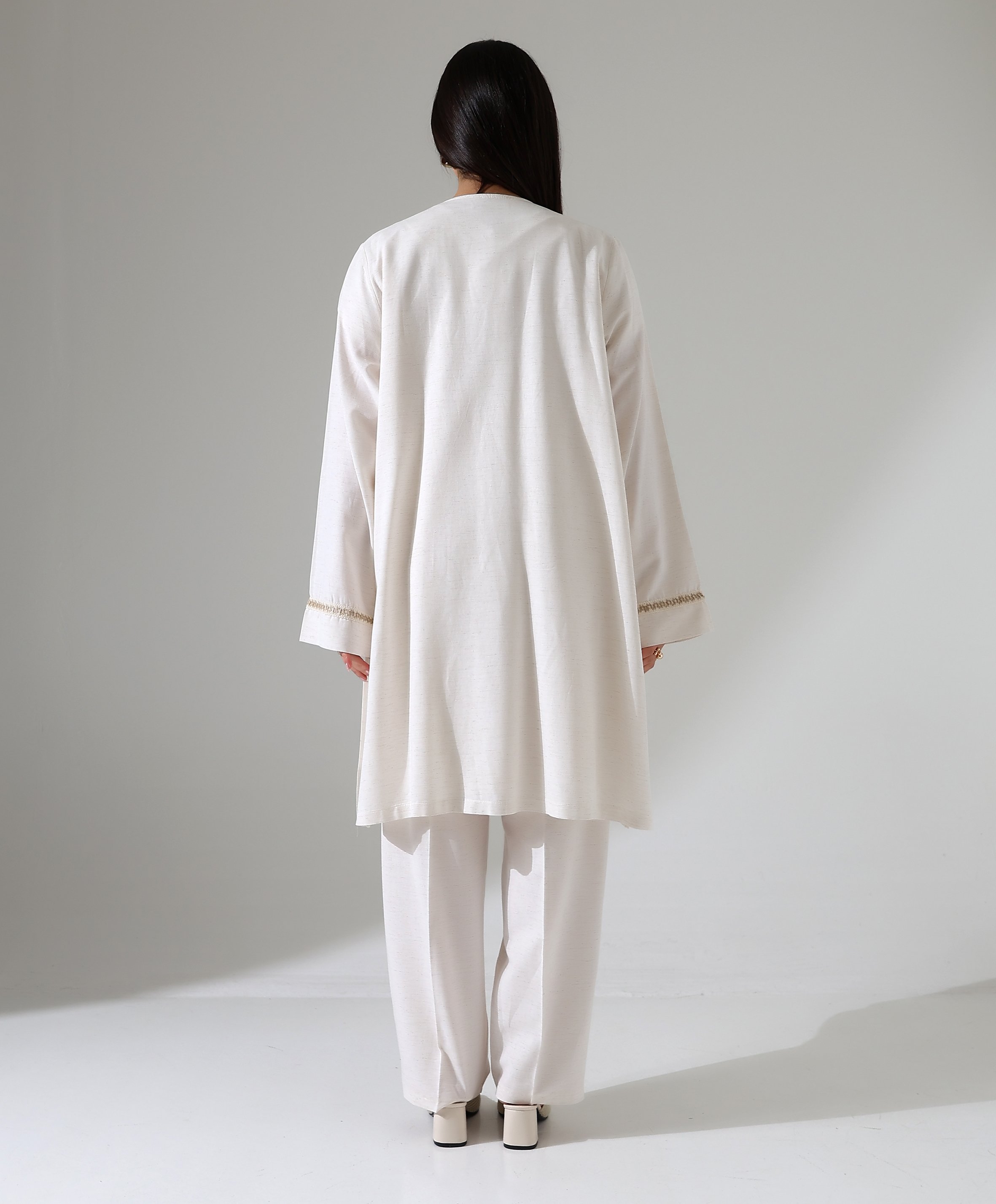 Keten Üçlü Kimono Takım