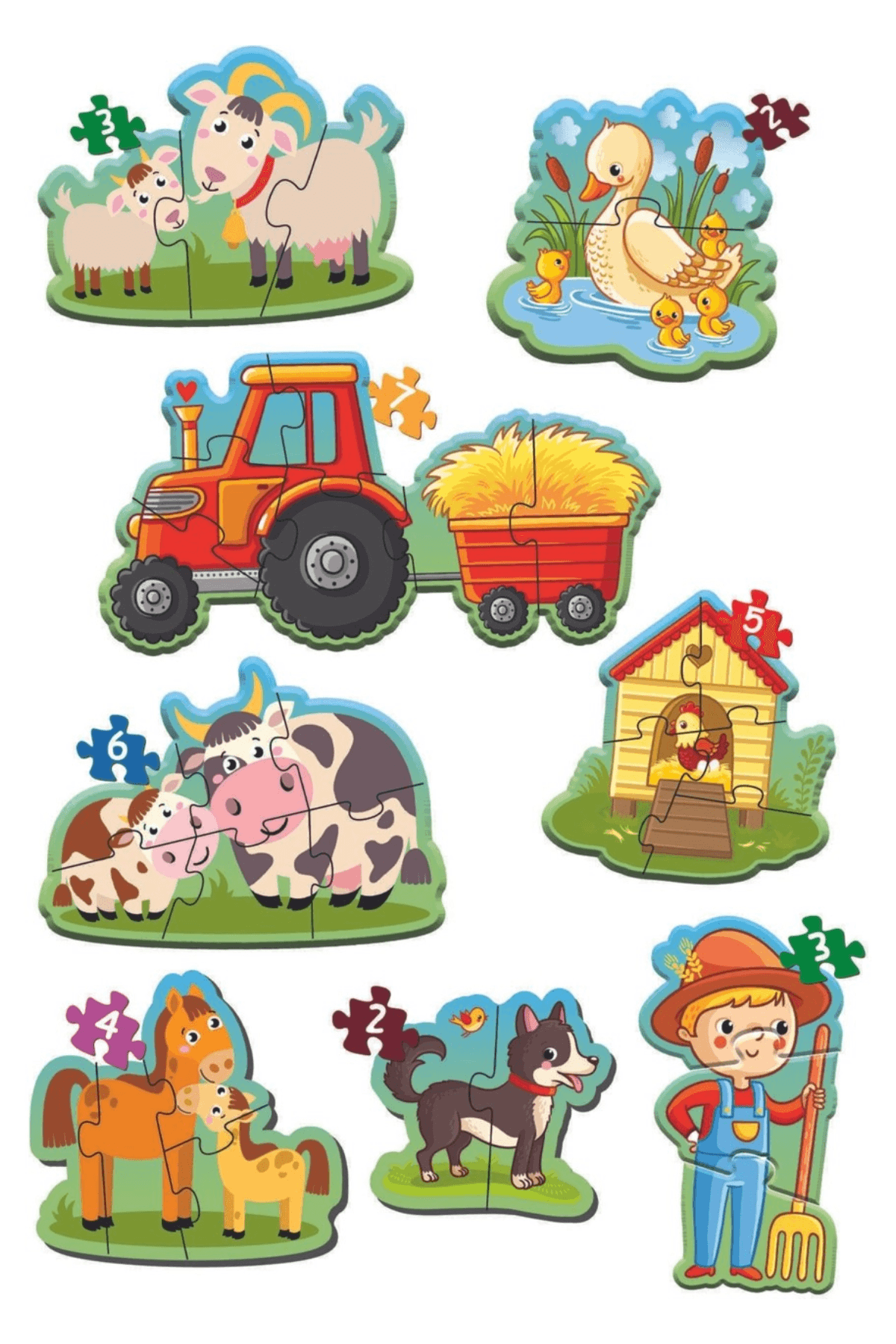 Baby Puzzle, Benim İlk Çiftlik Puzzle'm, Hayvanlar Yapboz, 2+ Yaş