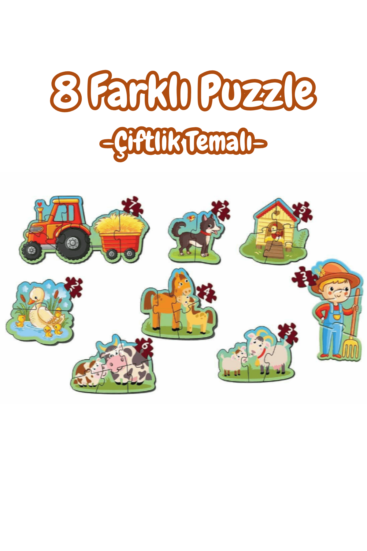 Baby Puzzle, Benim İlk Çiftlik Puzzle'm, Hayvanlar Yapboz, 2+ Yaş