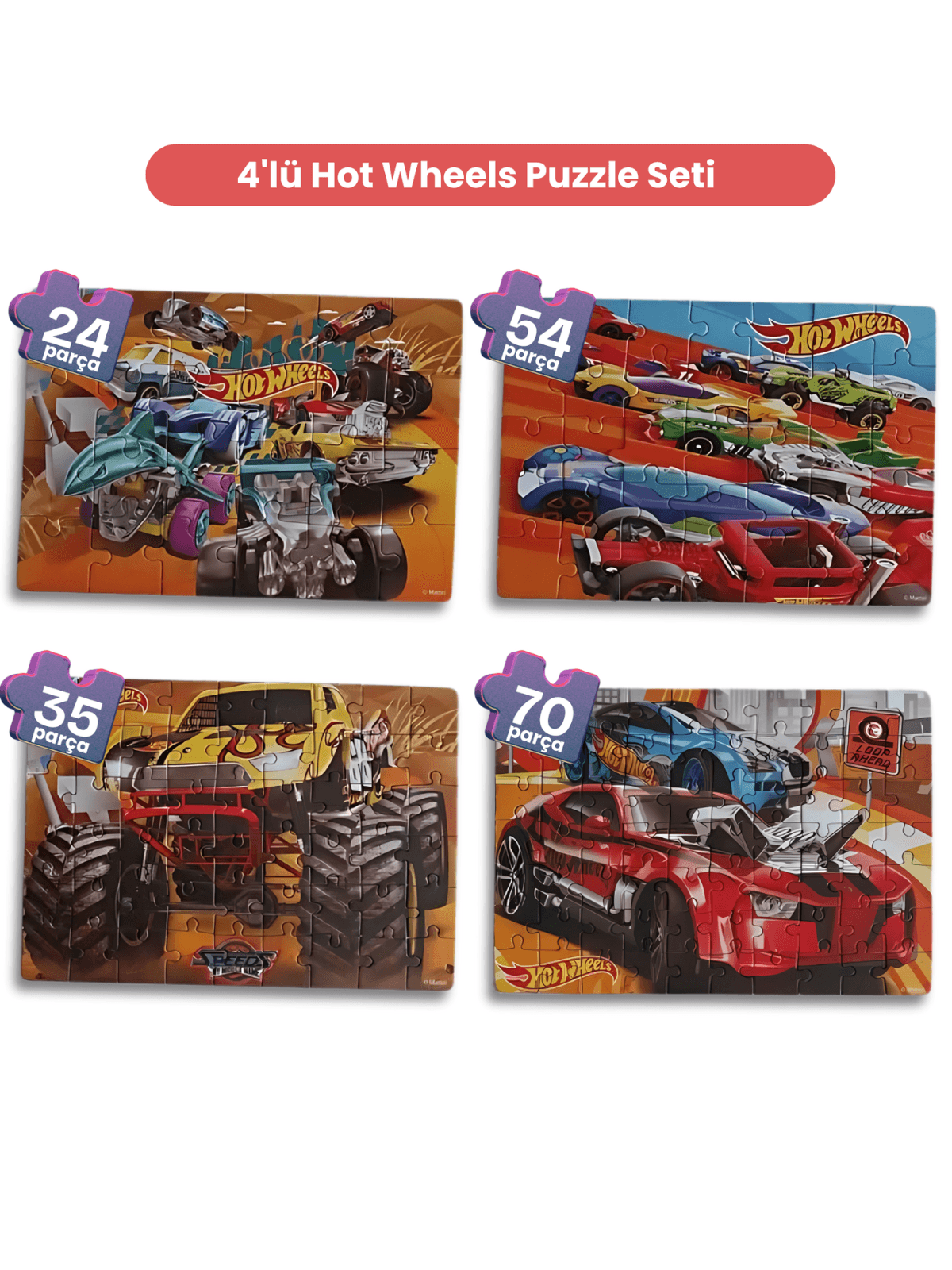 4 In 1 Puzzle, 24, 25, 54, 70 Parça Yapbozlar