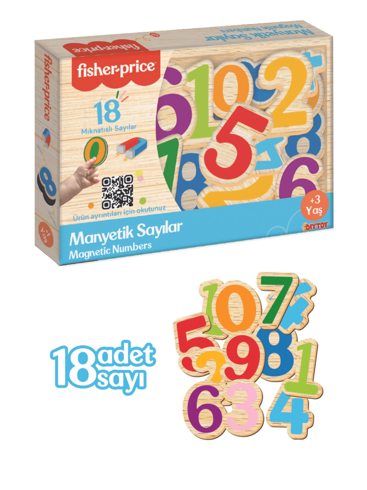 Fisher-Price Eğitici Mıknatıslı Sayılar Seti - Buzdolabı Ve Metal Yüzeyler Için 18 Parça