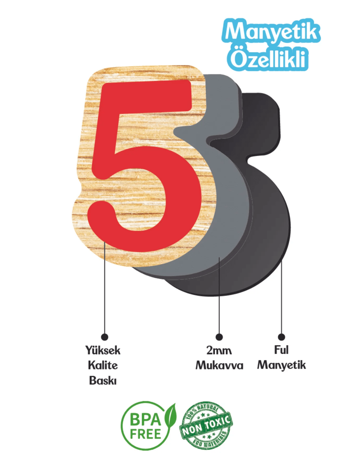 Fisher-Price Eğitici Mıknatıslı Sayılar Seti - Buzdolabı Ve Metal Yüzeyler Için 18 Parça
