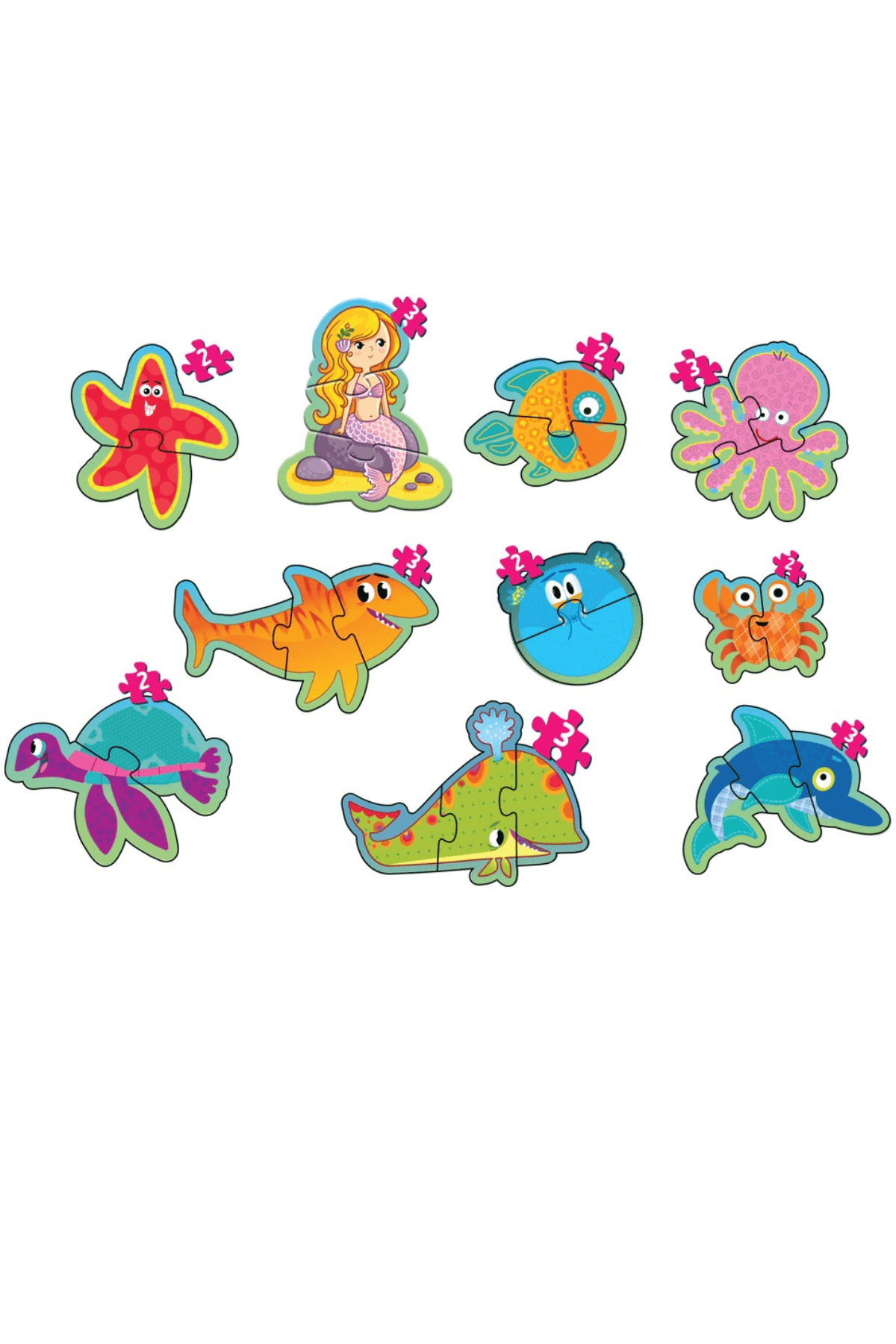 Baby Puzzle, Benim İlk Çiftlik Puzzle'm, Hayvanlar Yapboz, 2+ Yaş - Deniz Canlıları
