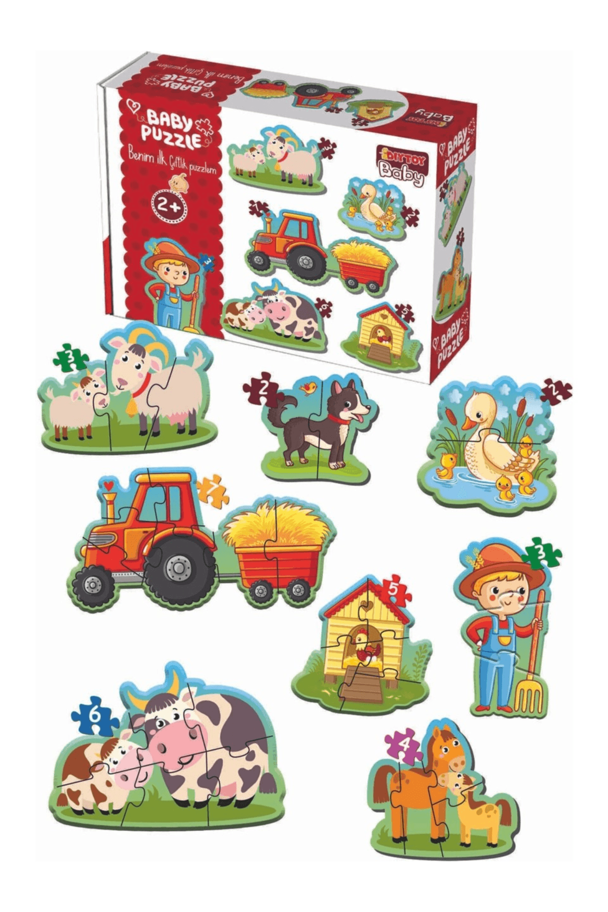 Baby Puzzle, Benim İlk Çiftlik Puzzle'm, Hayvanlar Yapboz, 2+ Yaş