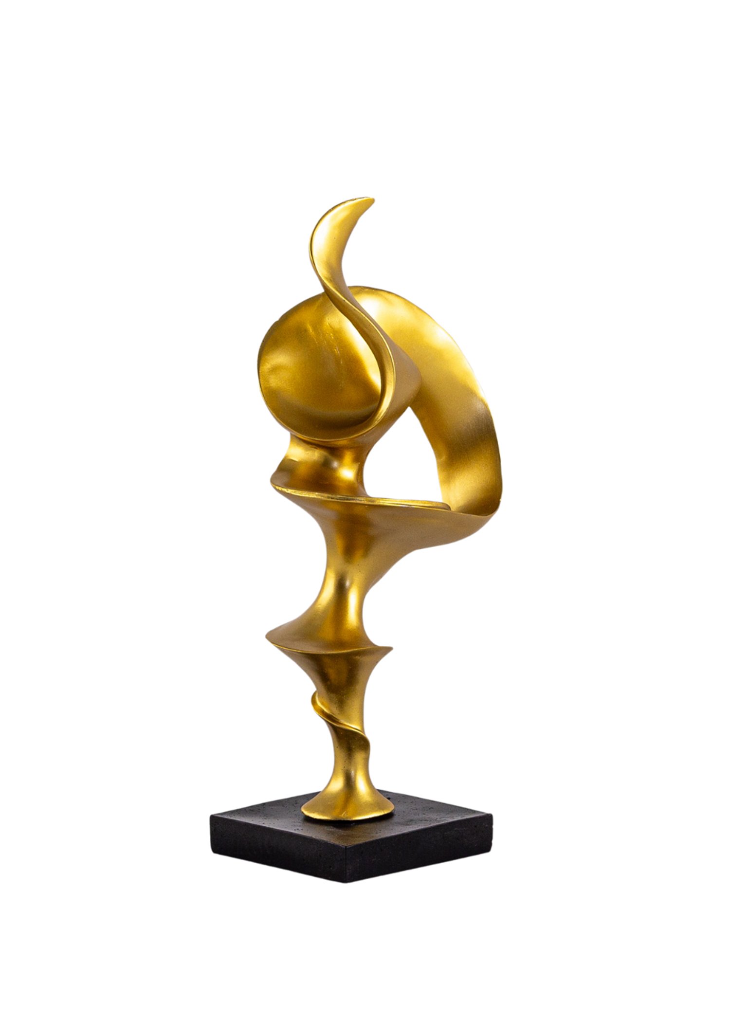 Altın Rengi Spiral Dekoratif Biblo 50 cm