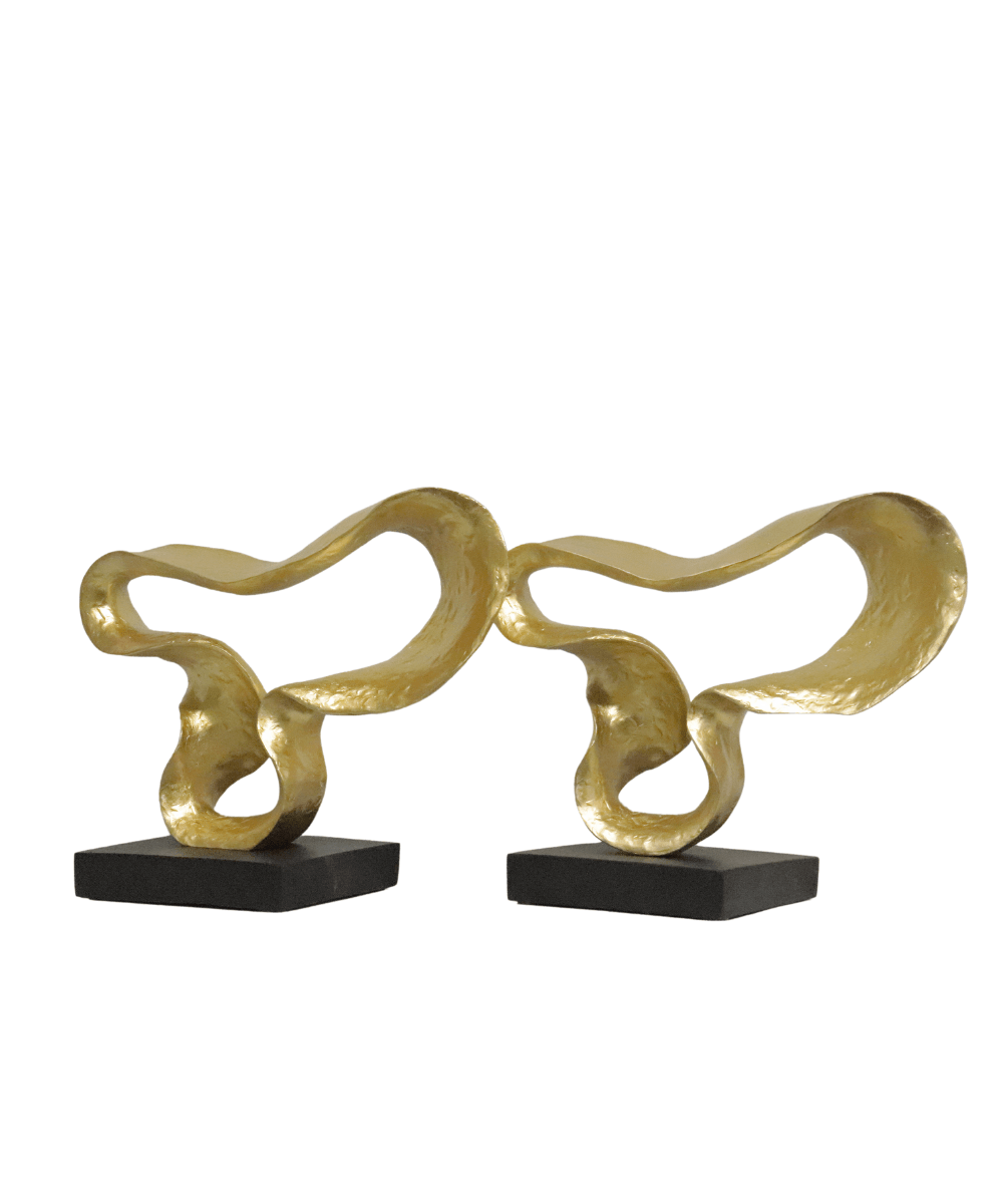 Mat Gold Soyut Kemik Obje