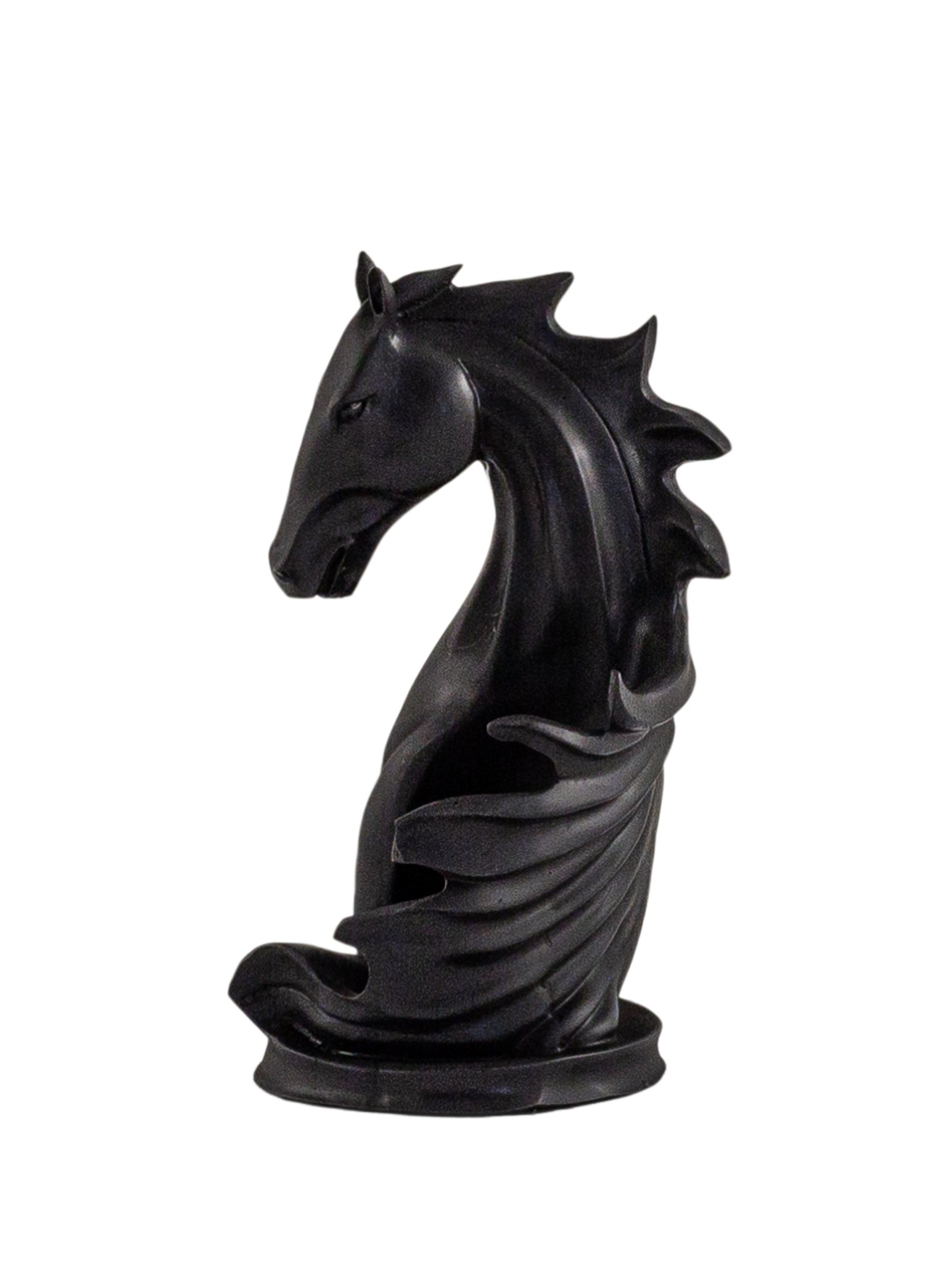 Siyah At Şeklinde Dekoratif Şaraplık 28 cm