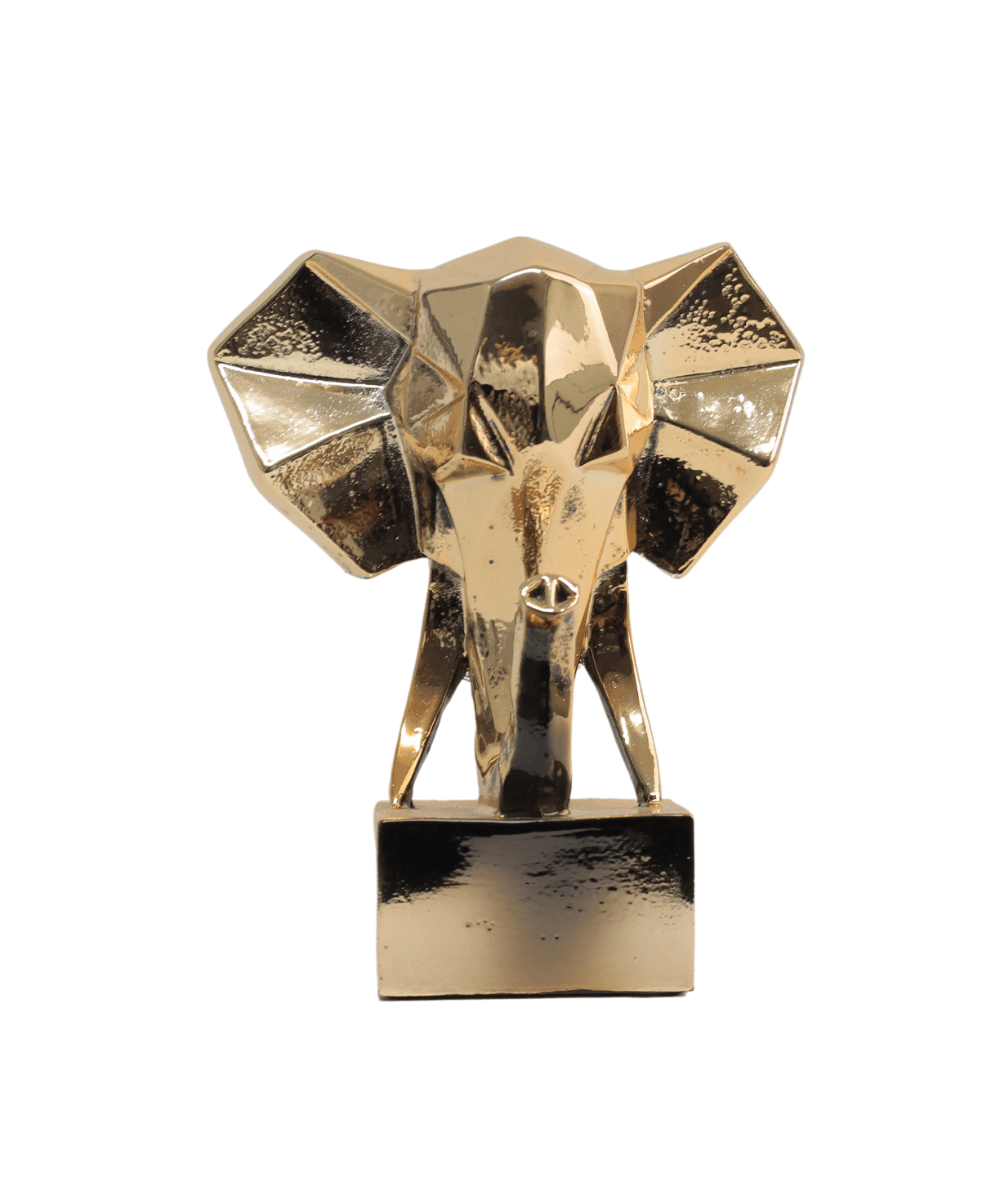 Gold Cubic Kesim Fil Obje