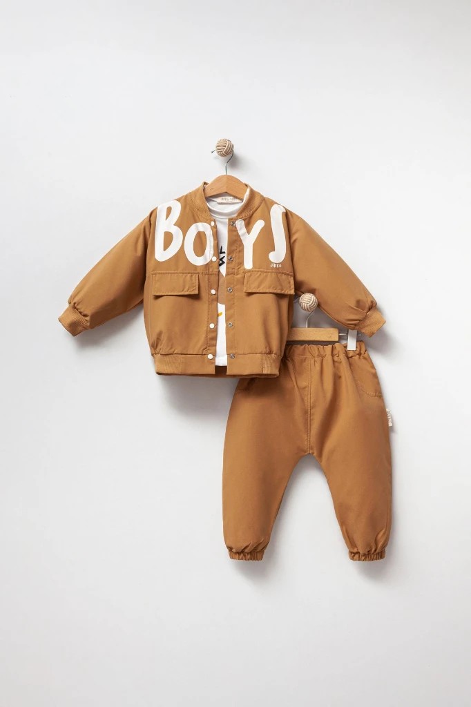  Erkek Bebek Soft Boys Tarz 3'lü Takım
