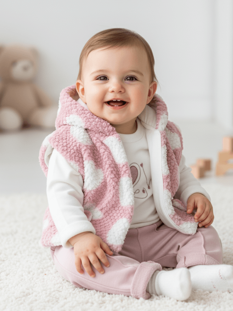 Kız Bebek Zara Model Peluş Üçlü Takım - Pembe