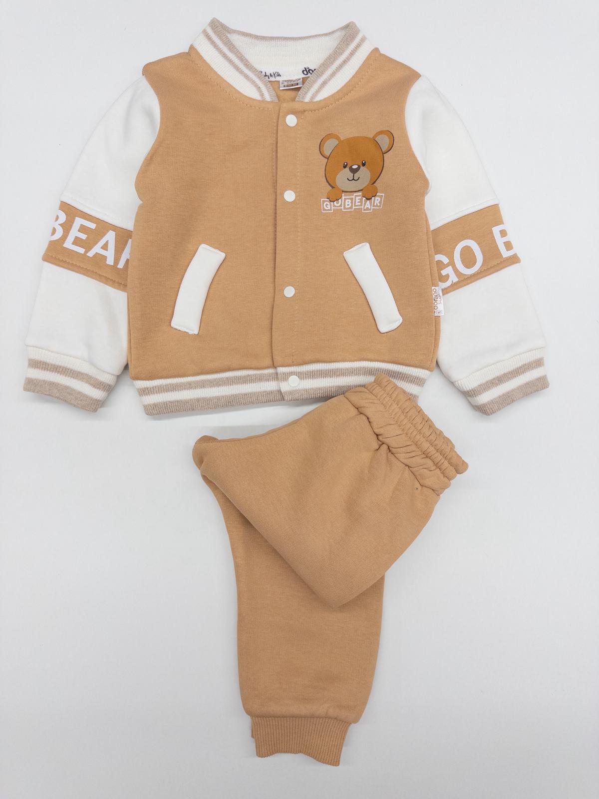 Erkek Bebek Bear Go Şardonlu Kolej İkili Takım