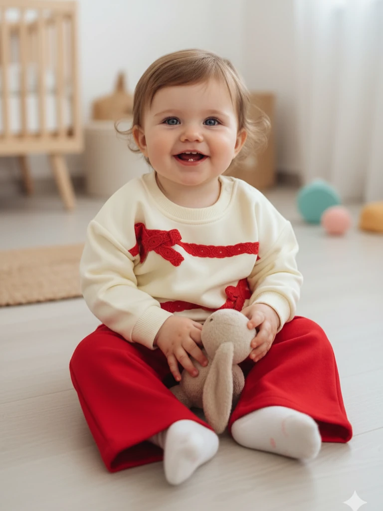 Kız Bebek Kurdeleli İkili Takım