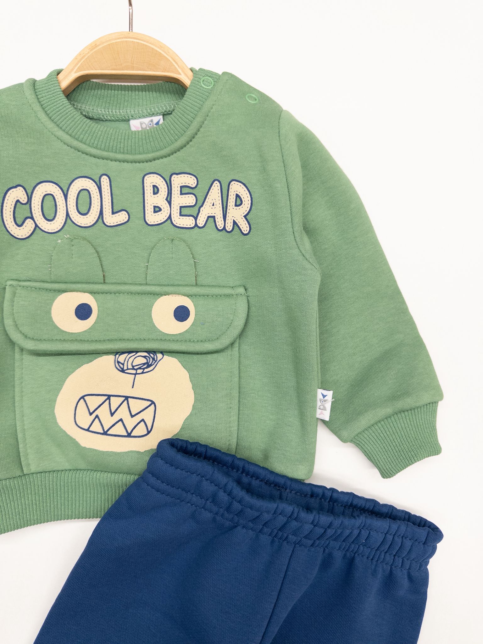 Erkek Bebek Cool Bear Şardonlu İkili Takım