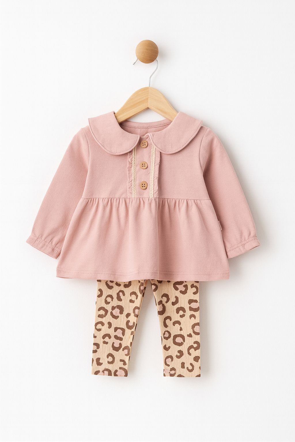 Kız Bebek Leopar Taytlı İkili takım800800