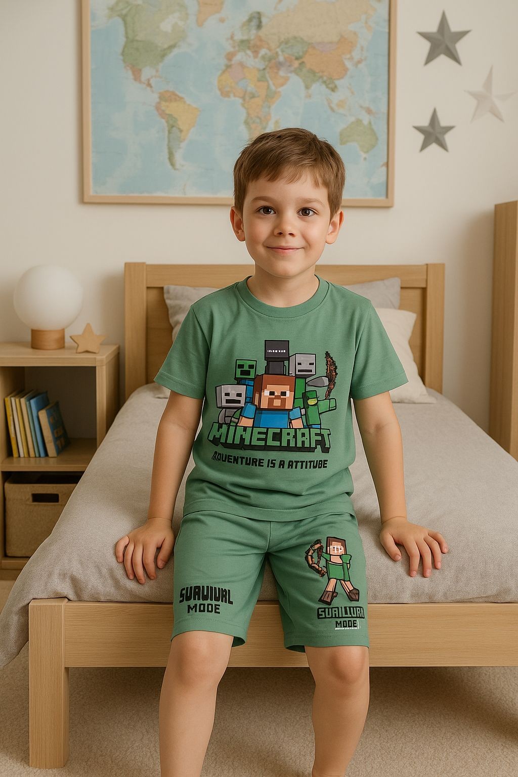 Erkek Çocuk 3-6 Yaş Minecraft İkili Takım