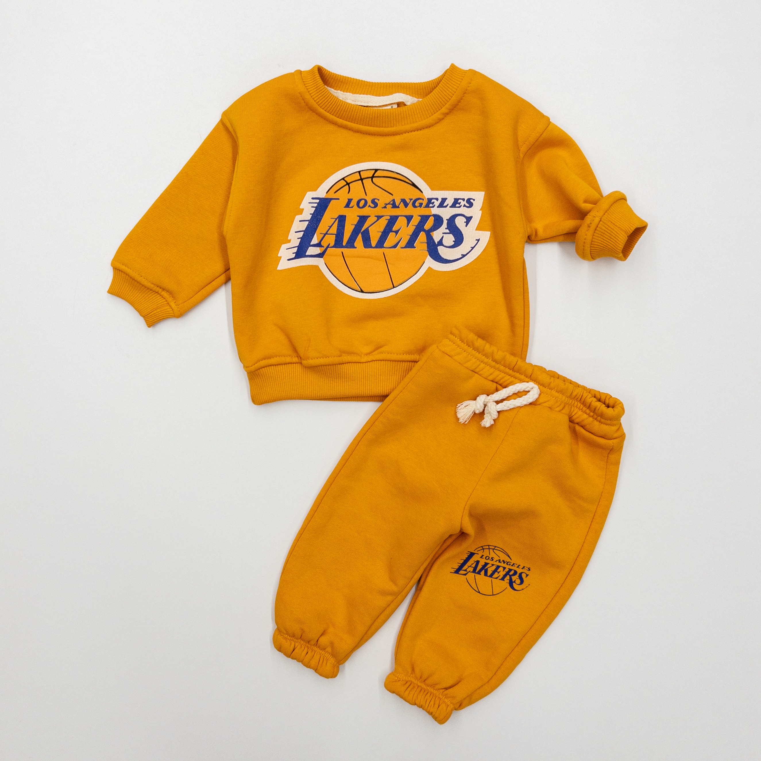 Erkek Bebek Şardonlu Lakers İkili Takım - Sarı