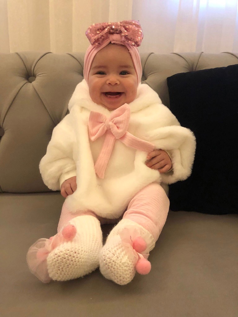 Kıs Bebek tişörtlü Tüylü Üçlü Panço Takım