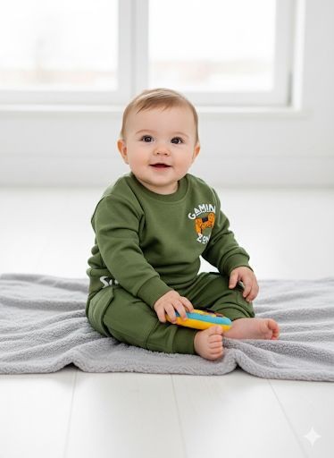 Erkek Bebek Gamer Baskılı Mevsimlik İkili Takım