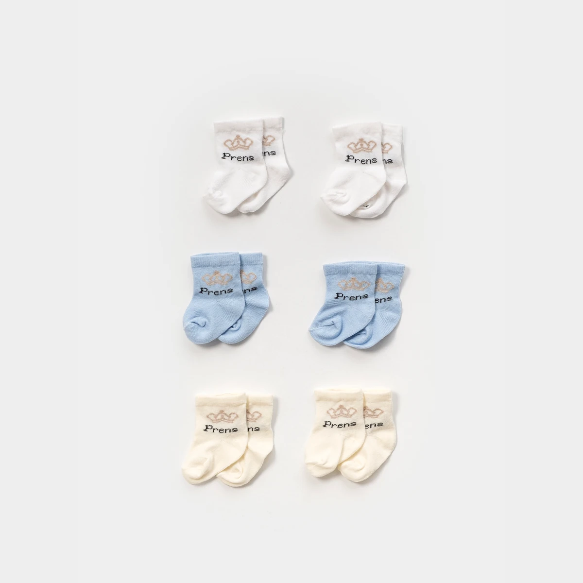 Erkek Bebek 0-3-6 Ay Kutulu 6 Adet Çorap