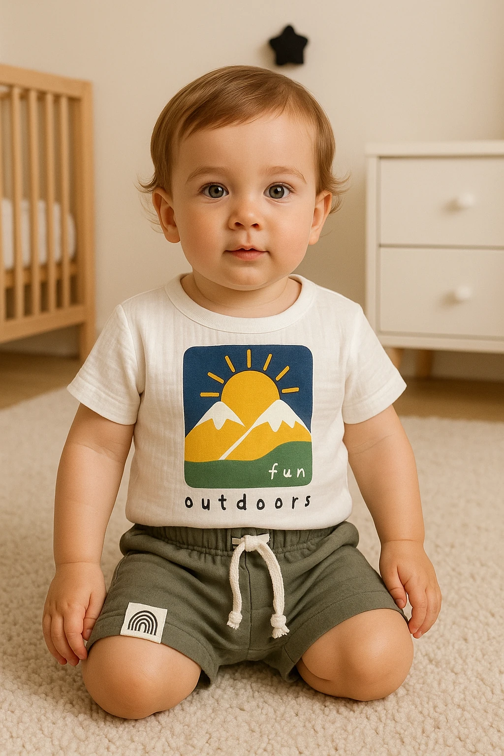 Erkek Bebek Fun Outdoors Müslin İkili Takım