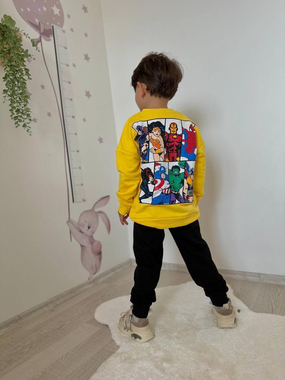 Erkek Çocuk 3-10 Yaş Avengers Baskılı Üç İp Eşofman Takım