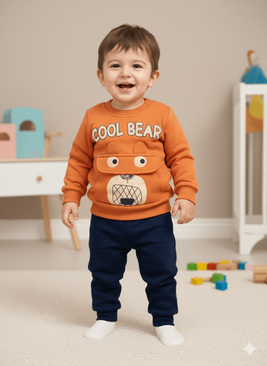 Erkek Bebek Cool Bear Şardonlu İkili Takım