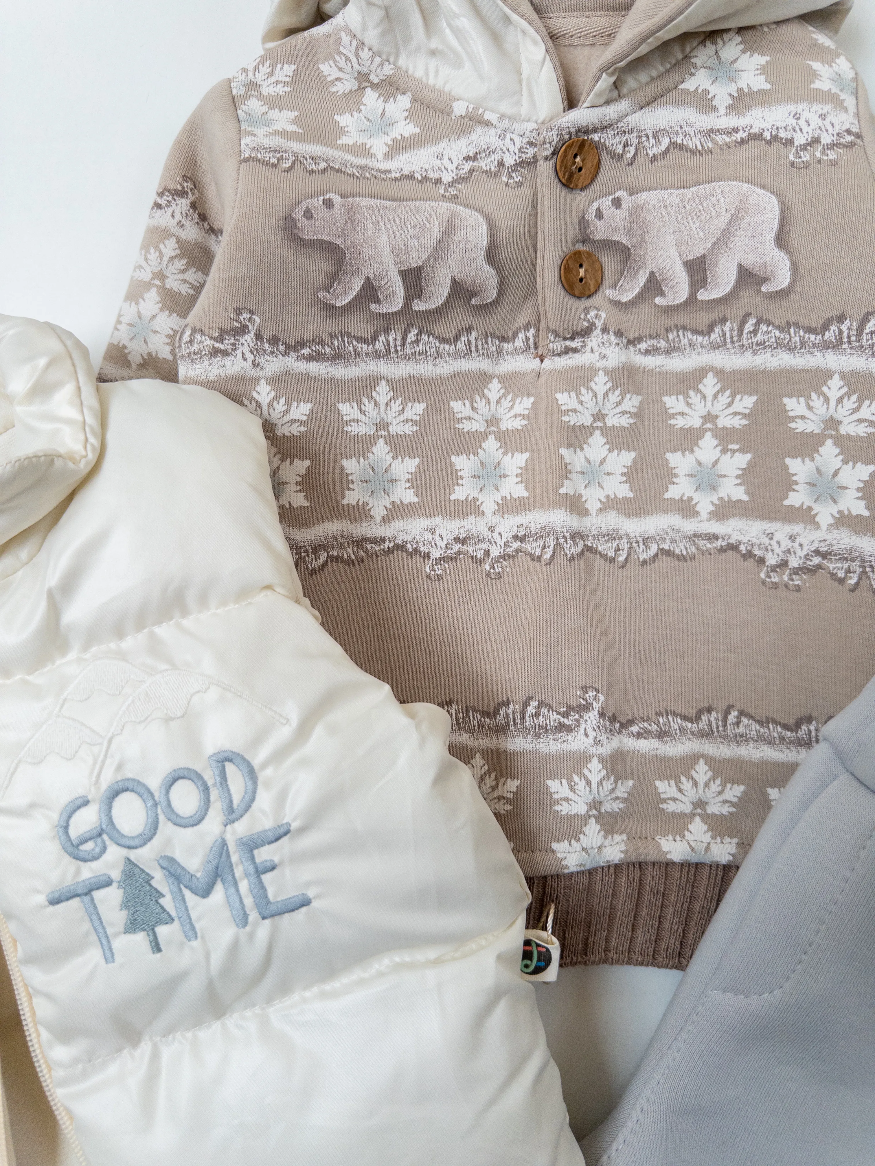 Erkek Bebek Good Time Yelekli Üçlü Takım