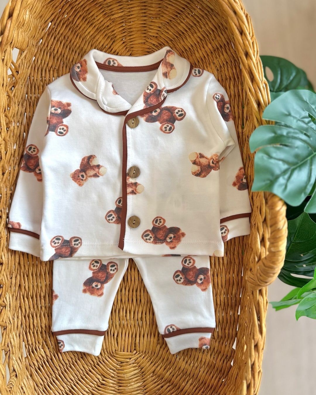 Erkek Bebek Teddy Pijama Takımı