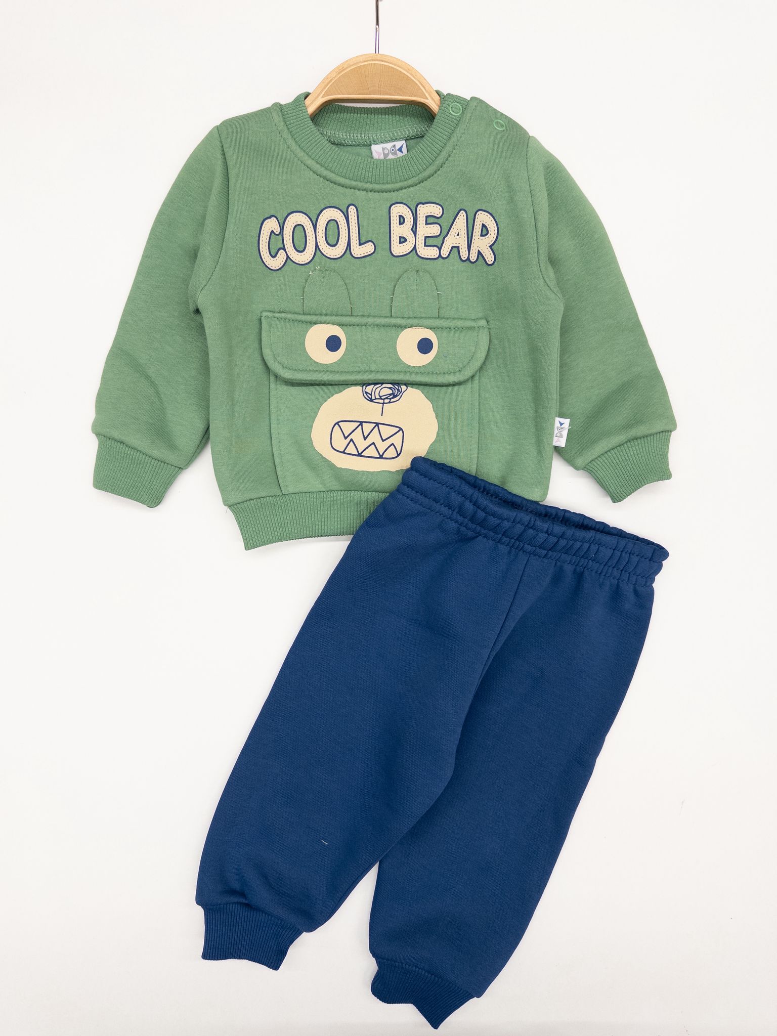 Erkek Bebek Cool Bear Şardonlu İkili Takım