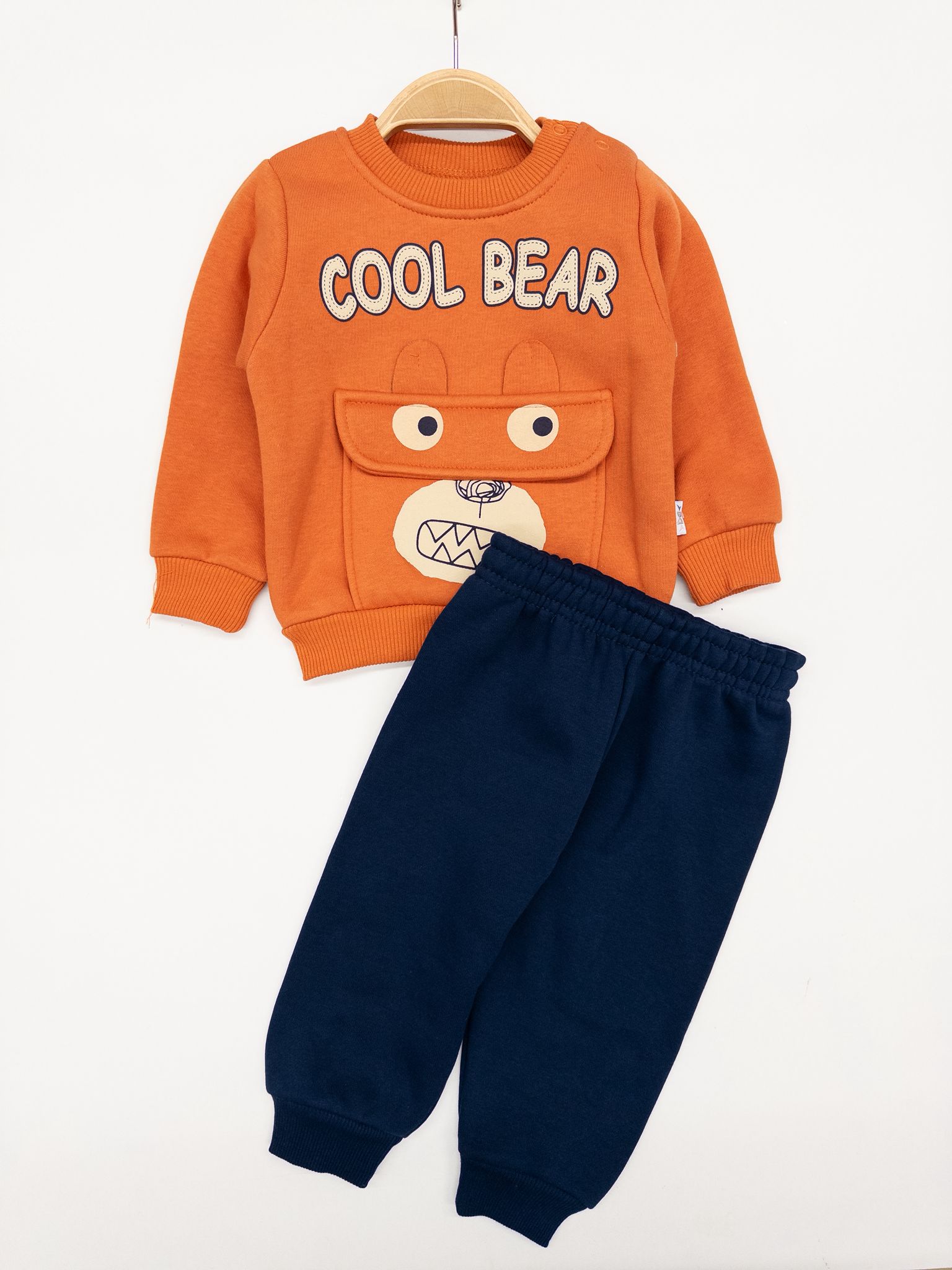 Erkek Bebek Cool Bear Şardonlu İkili Takım